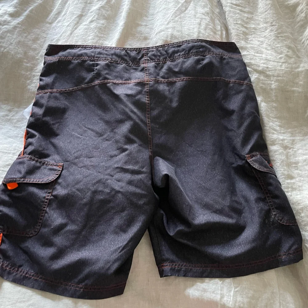 Laguna B Black and Orange Board Shorts